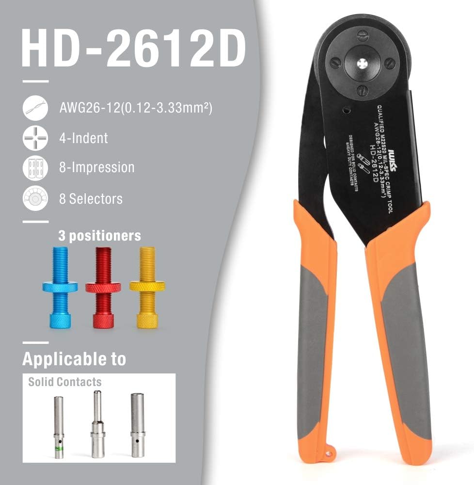 Deutsch Solid Contacts Crimping Tool AWG 26-12 A31831