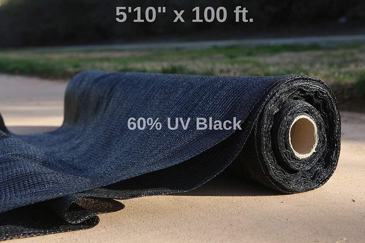 5'10 x 100 ft. Black 60% Shade Cloth N102812