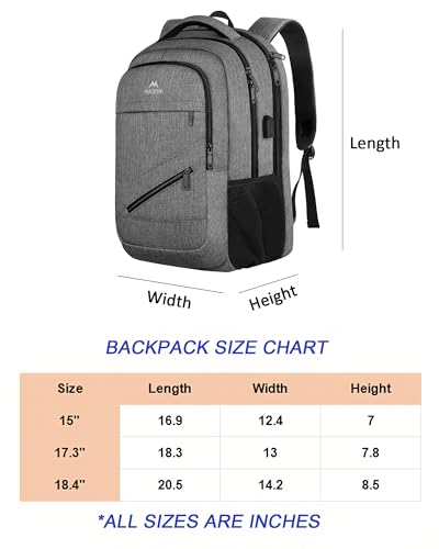 Grey 18 Inch Laptop Backpack with Luggage Strap X568