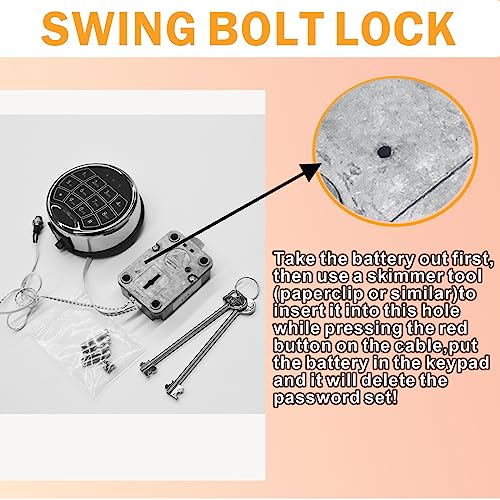 Digital Electronic Keypad Lock with Time Delay and 2 Emergency Keys I693521