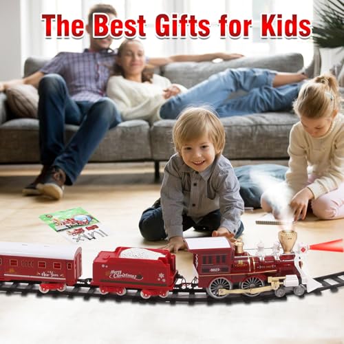 Christmas Train Set with Remote Control, Sounds, Lights and Smoke F15285
