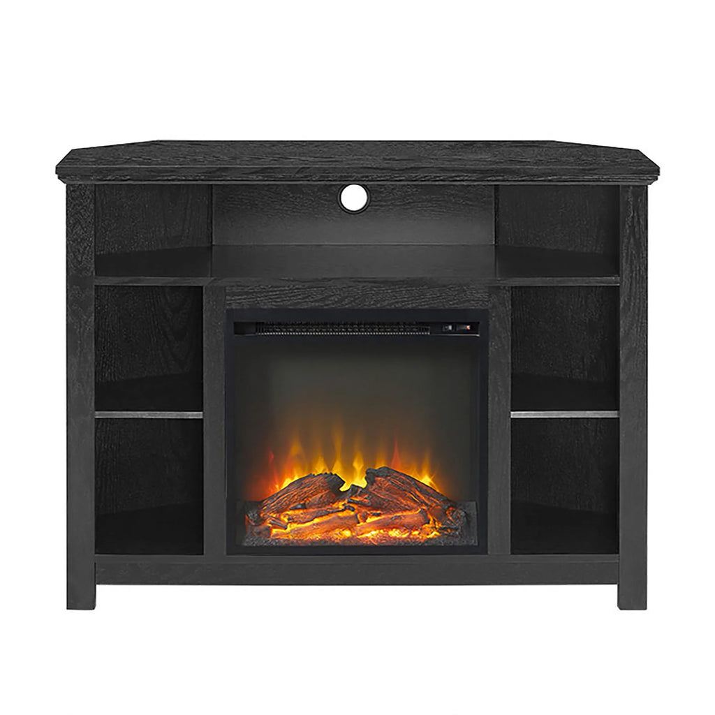 Black Tall Corner Fireplace TV Stand C222827