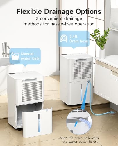 34 Pints Dehumidifier with Drain Hose X90906