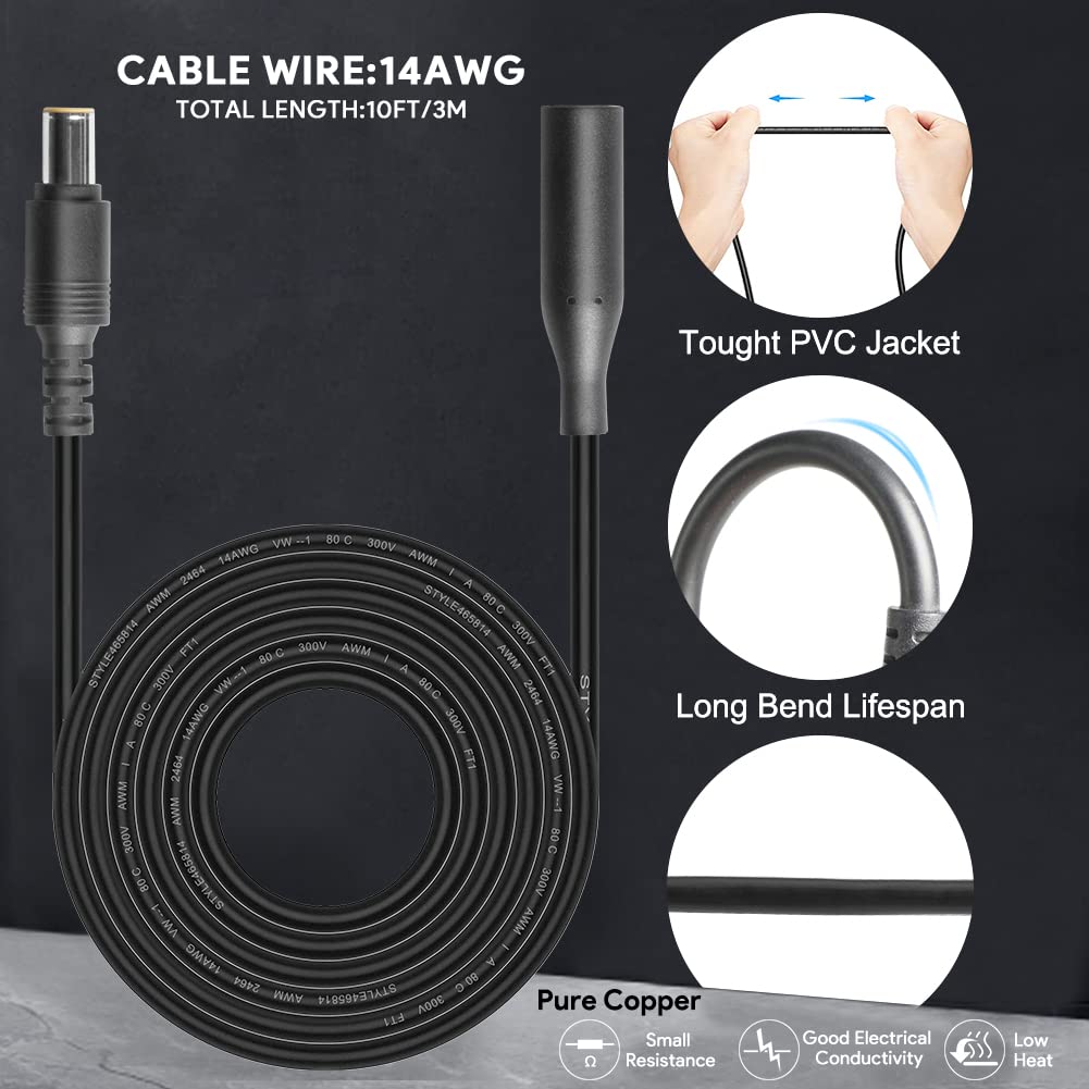 8mm DC Power Plug 10Ft Extension Cable U8547