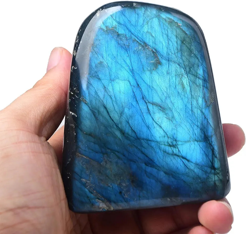 Labradorite Polished Slab Healing Crystal Stone 0.8-1.3 Pound T930450