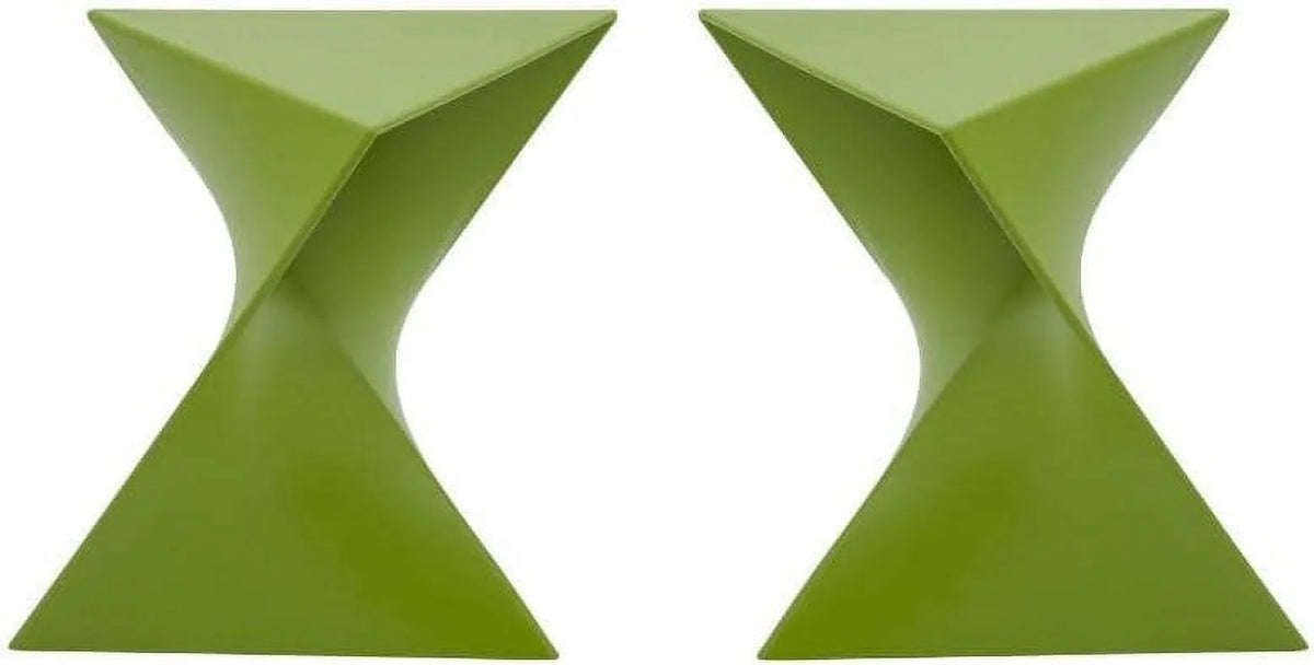 Green Plastic End Table Set Of 2 Z641803