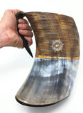 Glass Viking Drinking Horn Mug Tankard XL 40 oz J261067