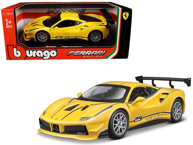 Yellow with Blue Stripes 1/24 Diecast Model Car N491