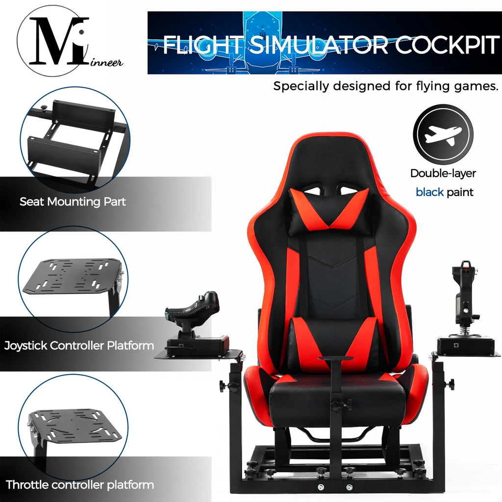 Flight Simulator Cockpit with Red Seat E18503