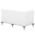 50"W x 47"H Outdoor Privacy Screens Fence Kit (2 White Panels) E96029