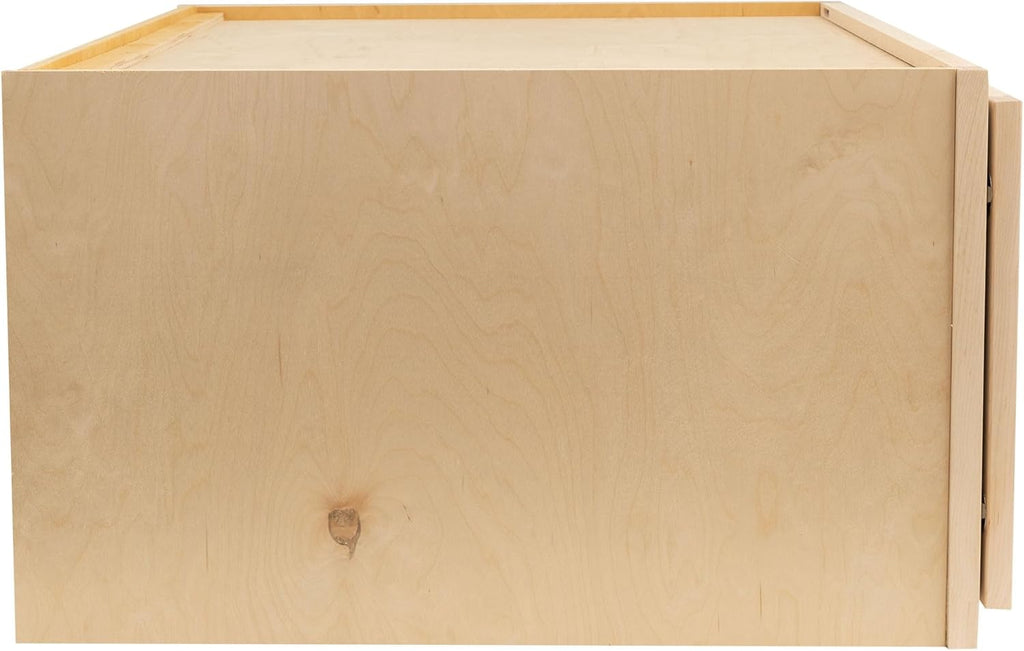 Raw Maple 24" D x 36" W x 12" H Shaker Style Hardwood Wall Kitchen Cabinets P6982