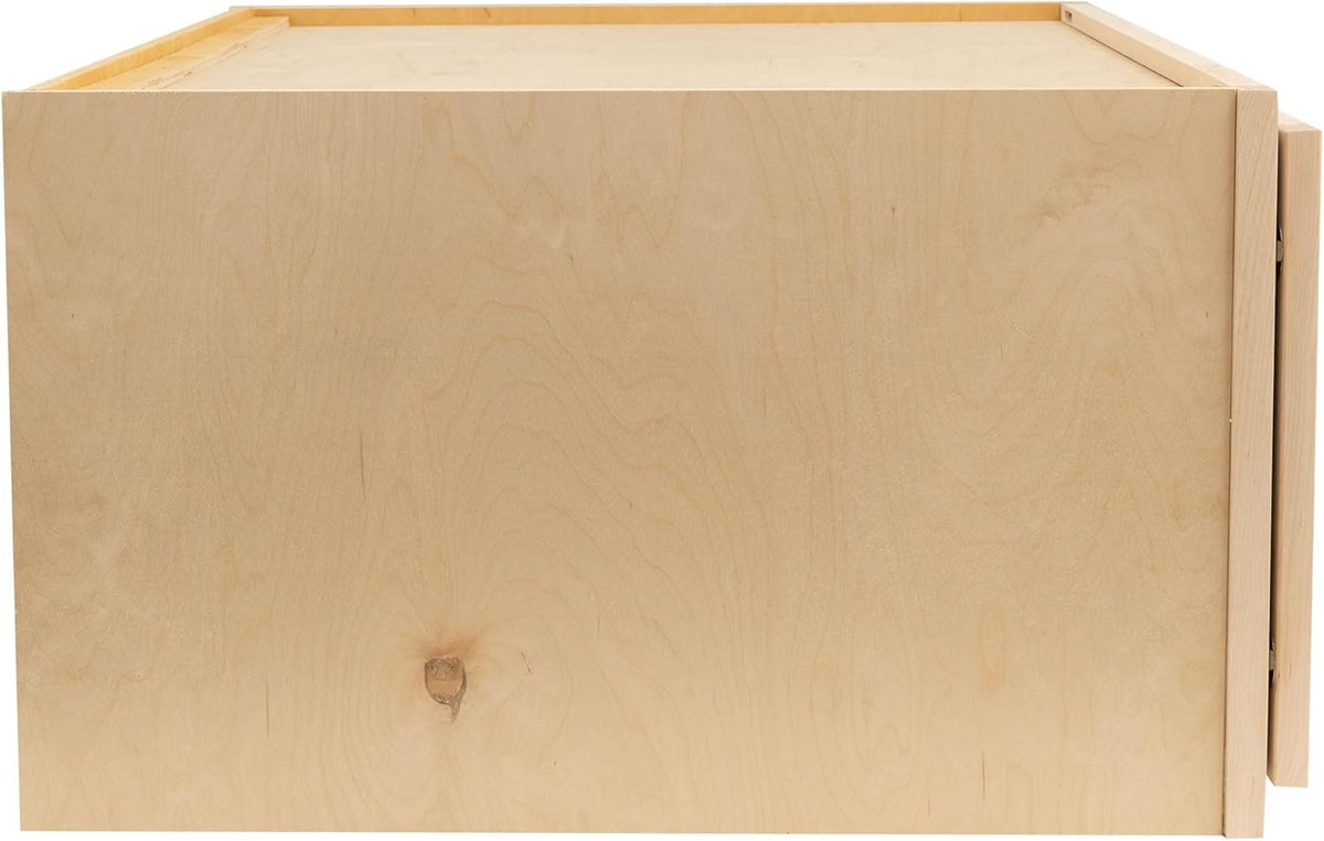 Raw Maple 24" D x 36" W x 12" H Shaker Style Hardwood Wall Kitchen Cabinets P6982