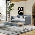 Twin Size Upholstered Daybed with 2 Storage Drawers Velvet L378