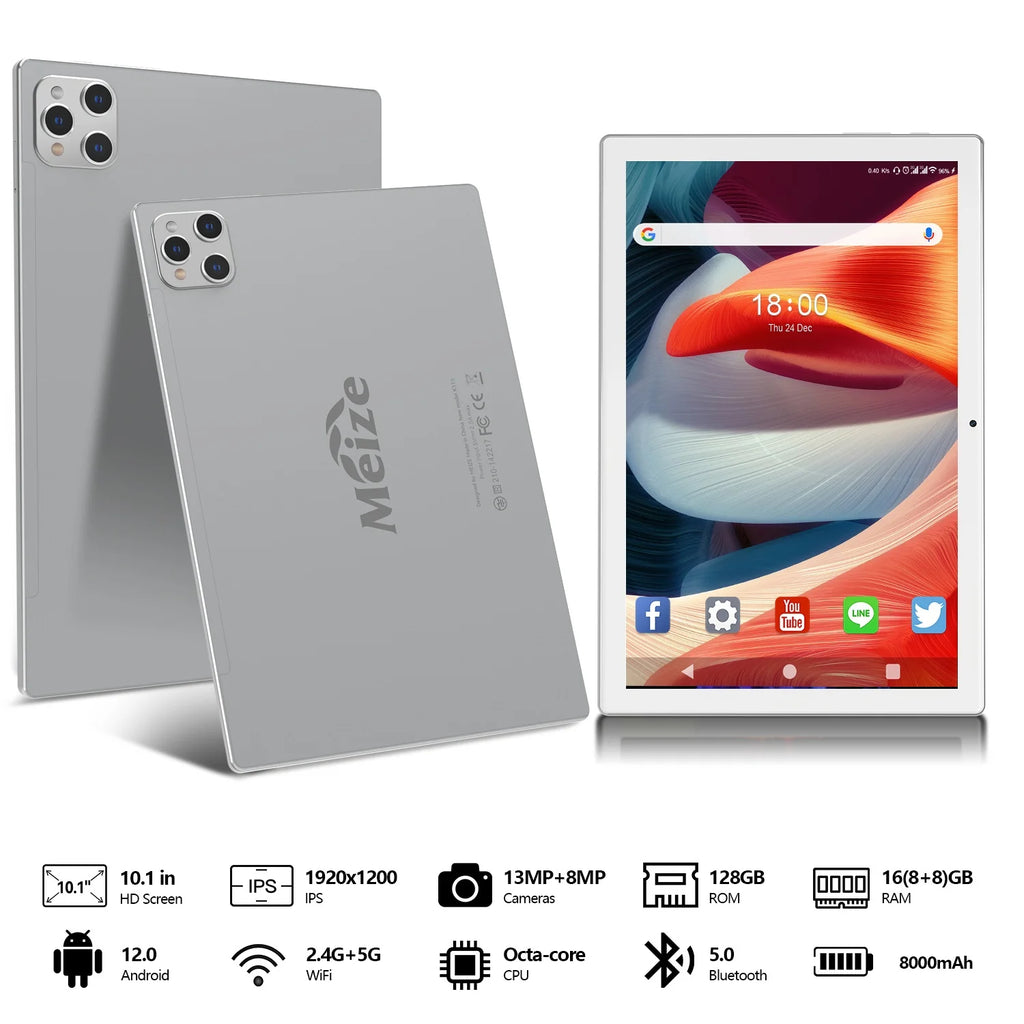 White 10.1 inch Tablet with Octa-Core Processor, 16GB RAM 128GB ROM R897095