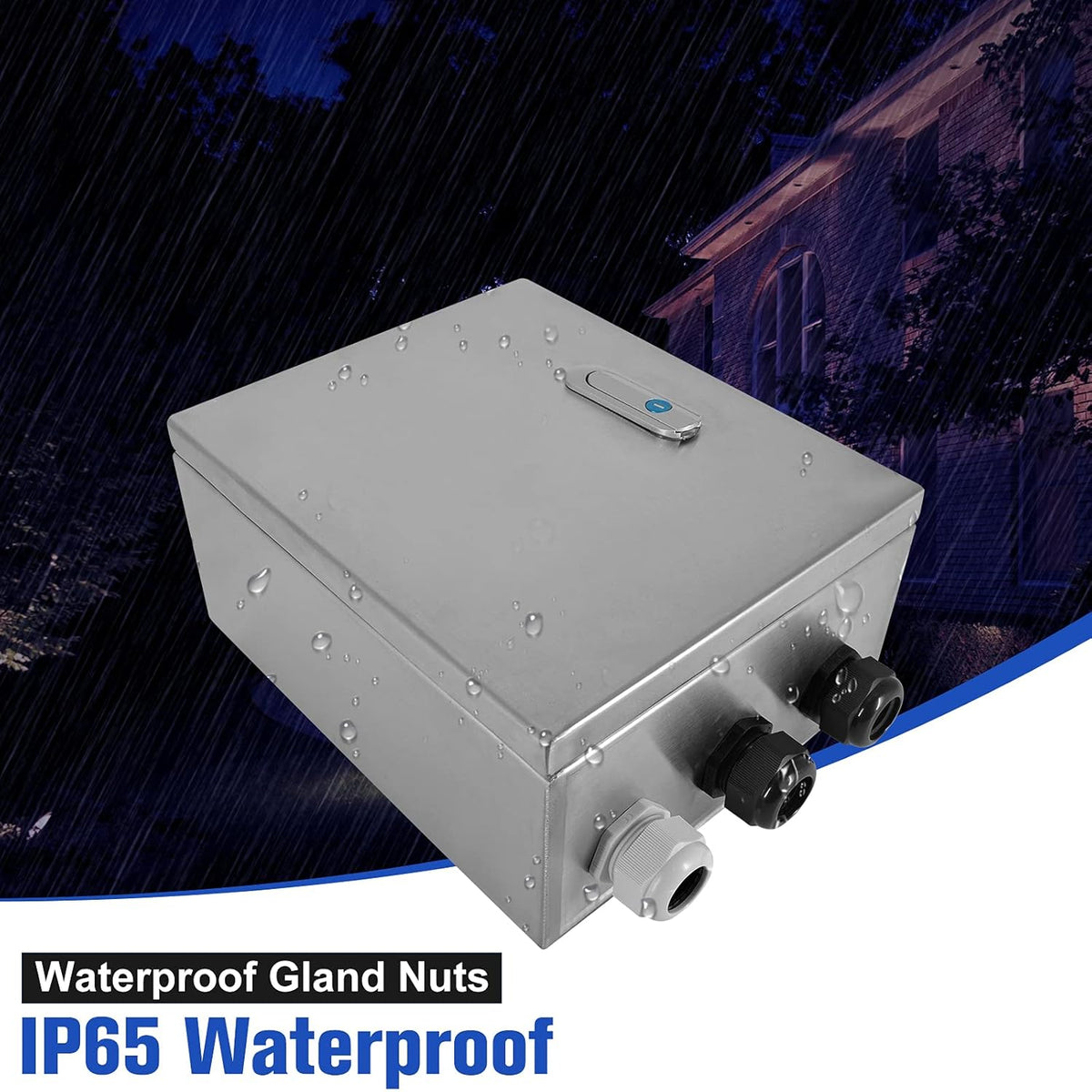 304 Stainless Steel IP65 Waterproof Junction Box with Lock T51725