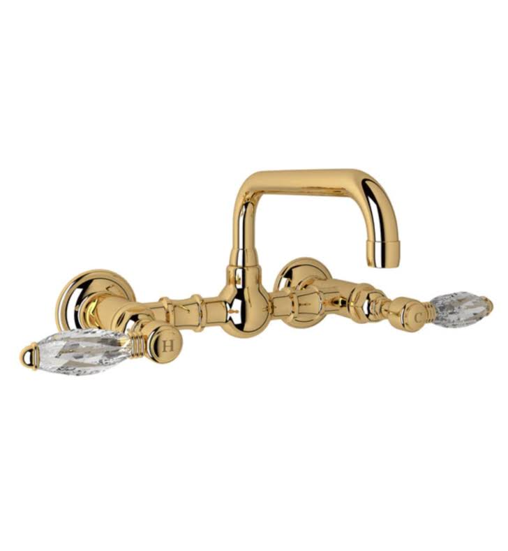 Wall Mount Bridge Lavatory Faucet with Cross Handles J1935