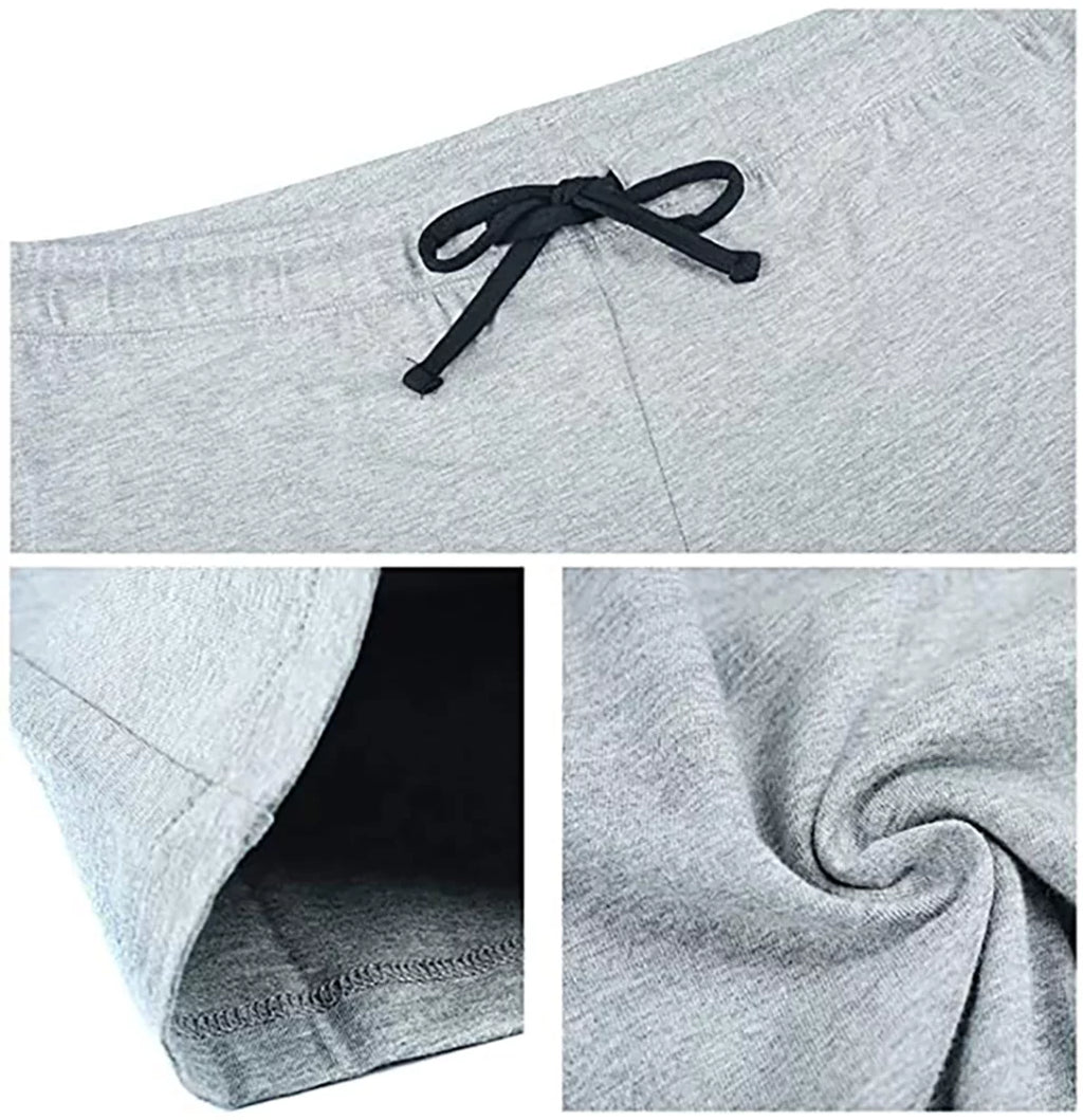 2 Pack Pajama Pants, Soft Lightweight Sleep Pj Bottoms, Black/Light Grey Mel, L R4880