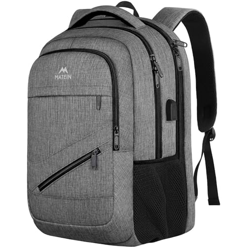 Grey 18 Inch Laptop Backpack with Luggage Strap X568
