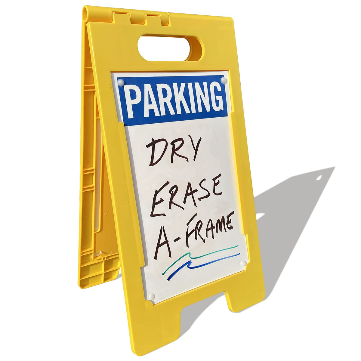 Caution Blank Write-On Folding Floor Sign Plastic Pack of 2 F537