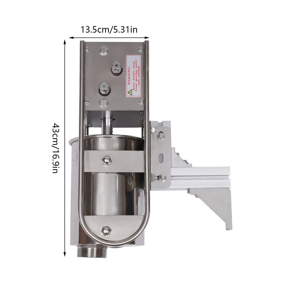 Manual Stainless Steel Vertical Sausage Stuffer with Fryer 2 in 1 Sausage Maker Spanish Churro Maker 12L Fryer C971