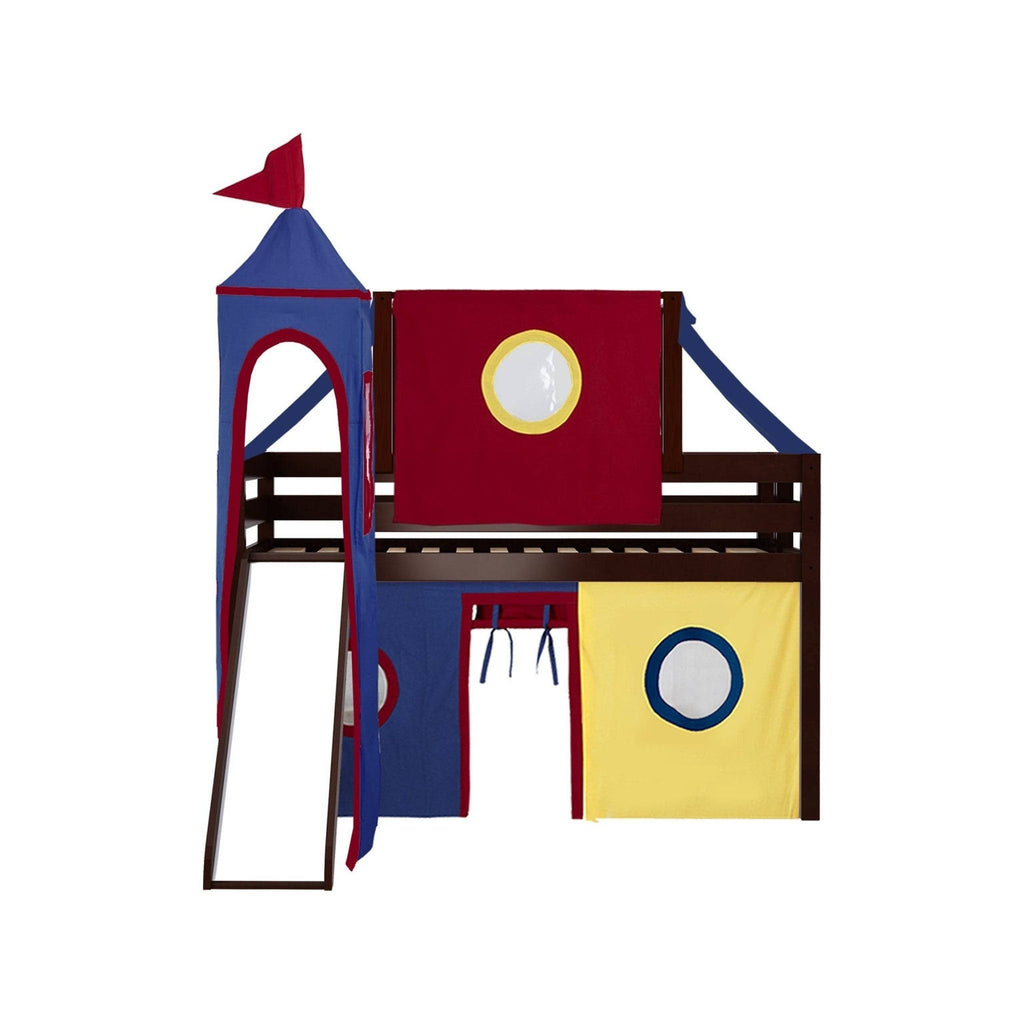 Twin Bed with Slide and Tent C7587