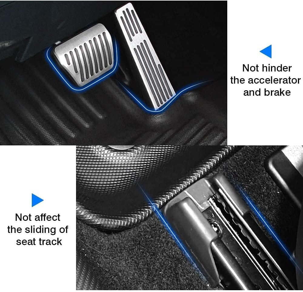 Custom Fit All Weather Floor Mats Full Set Black Non-Slip C614