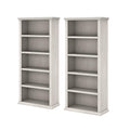 White Oak 5 Shelf Bookcase Set of 2 I9043
