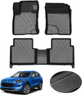 Custom Fit All Weather Floor Mats Full Set Black Non-Slip C614