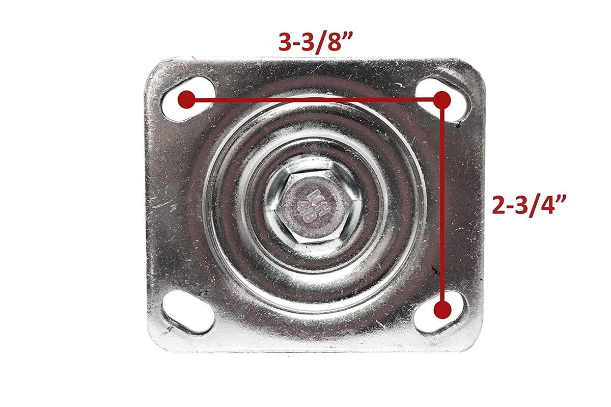 5 Large Steel Wheel Casters 2 Swivel 2 Fixed O891591
