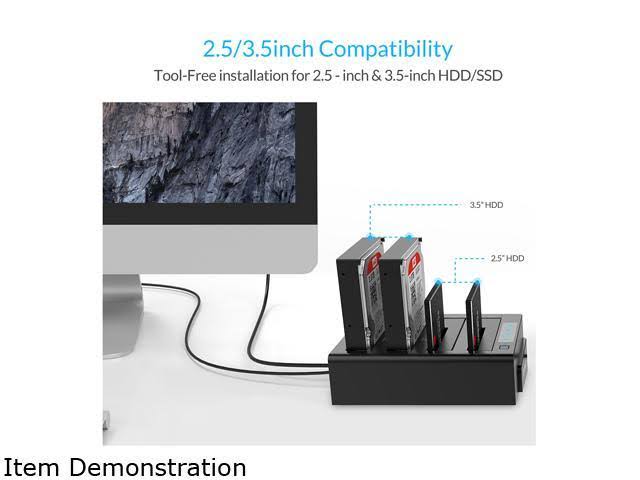 4 Bay USB 3.0 SATA Hard Drive Docking Station Black I396030