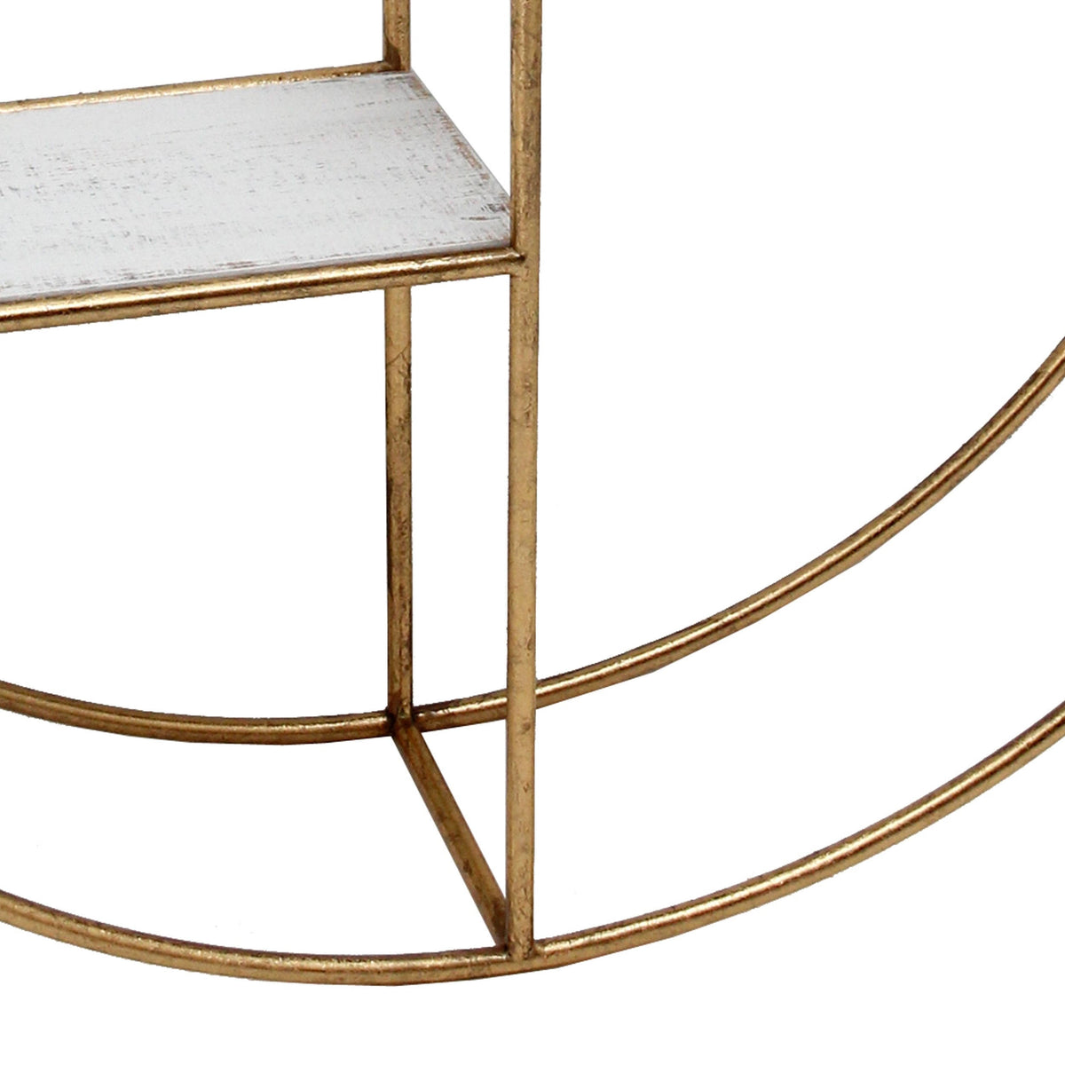 Round Metal Frame Wall Shelf with 2 Display Cases C74562