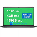 15.6" HD Laptop Intel Pentium Silver N5030 4GB RAM 128GB SSD Carbon Black C480779