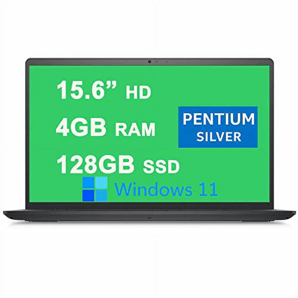 15.6" HD Laptop Intel Pentium Silver N5030 4GB RAM 128GB SSD Carbon Black C480779