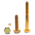 5/16x22-18 x 1 1/2x22 Grade 5 Hex Cap Screw Medium Carbon Steel Yellow Zinc Plated E583765