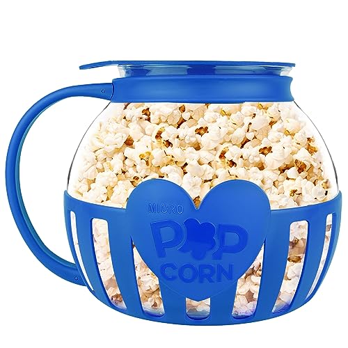 Red 3 Quart Borosilicate Glass Microwave Popcorn Popper I46025