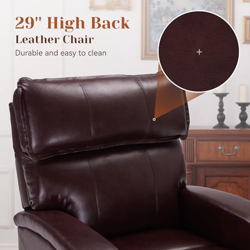 Leather Power Lift Recliner Chair with Heat & Massage W842793