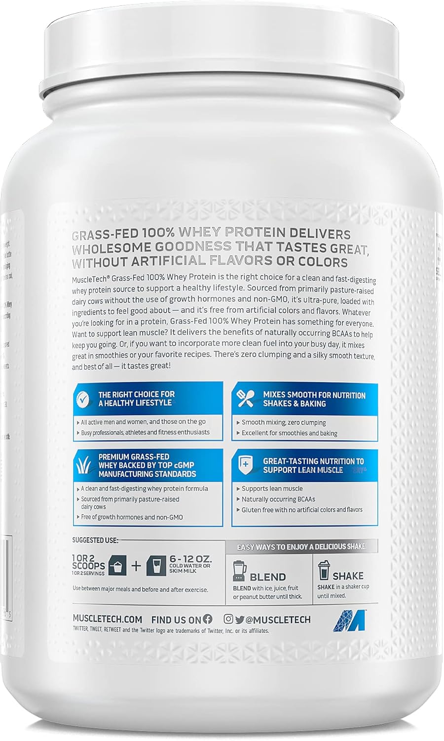 Triple Chocolate Whey Protein Powder, 1.8 lbs (Pack of 2) E348