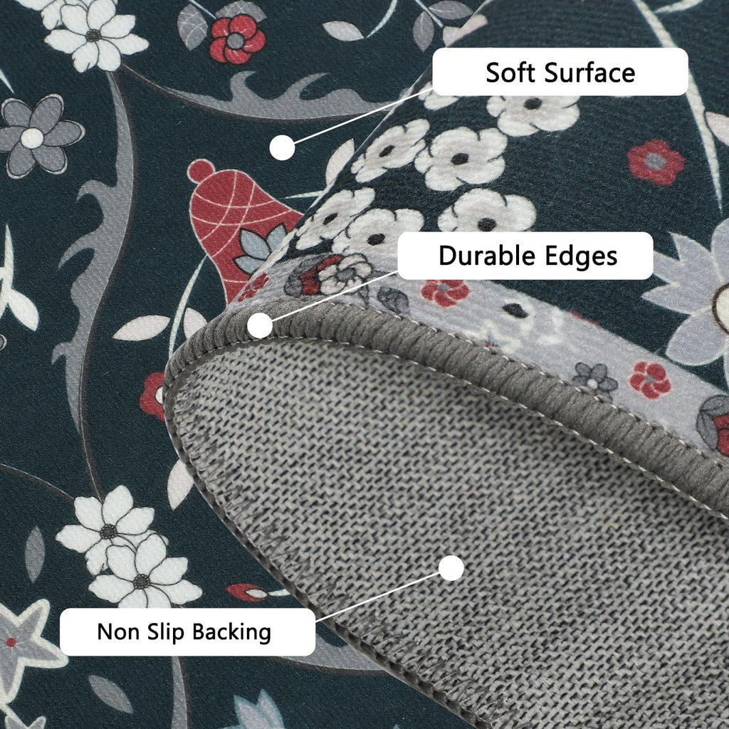 Non Slip Kitchen Rug Sets of 3 Low Pile Floor Carpet Sets C673