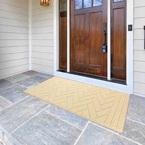 Light Taupe 20"x48" Non-Slip Washable Dog Mat Q710059