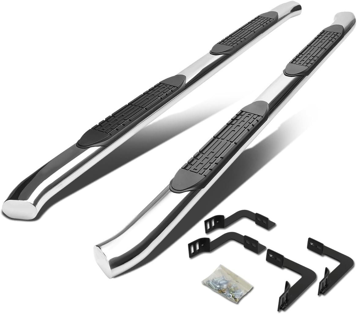 Curved Side Step Nerf Bar Running Board Stainless Steel Polished Chrome D16284
