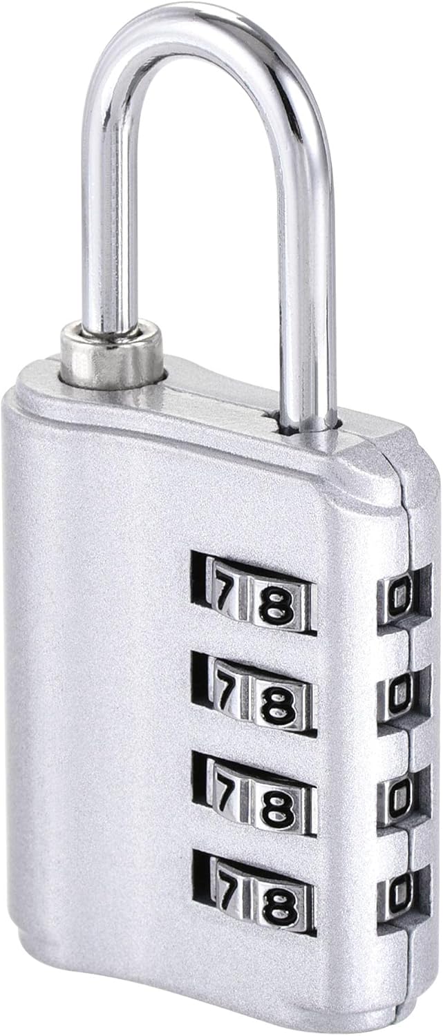 4 Digit Combination Padlock with Key Zinc Alloy Pack of 2 C57144
