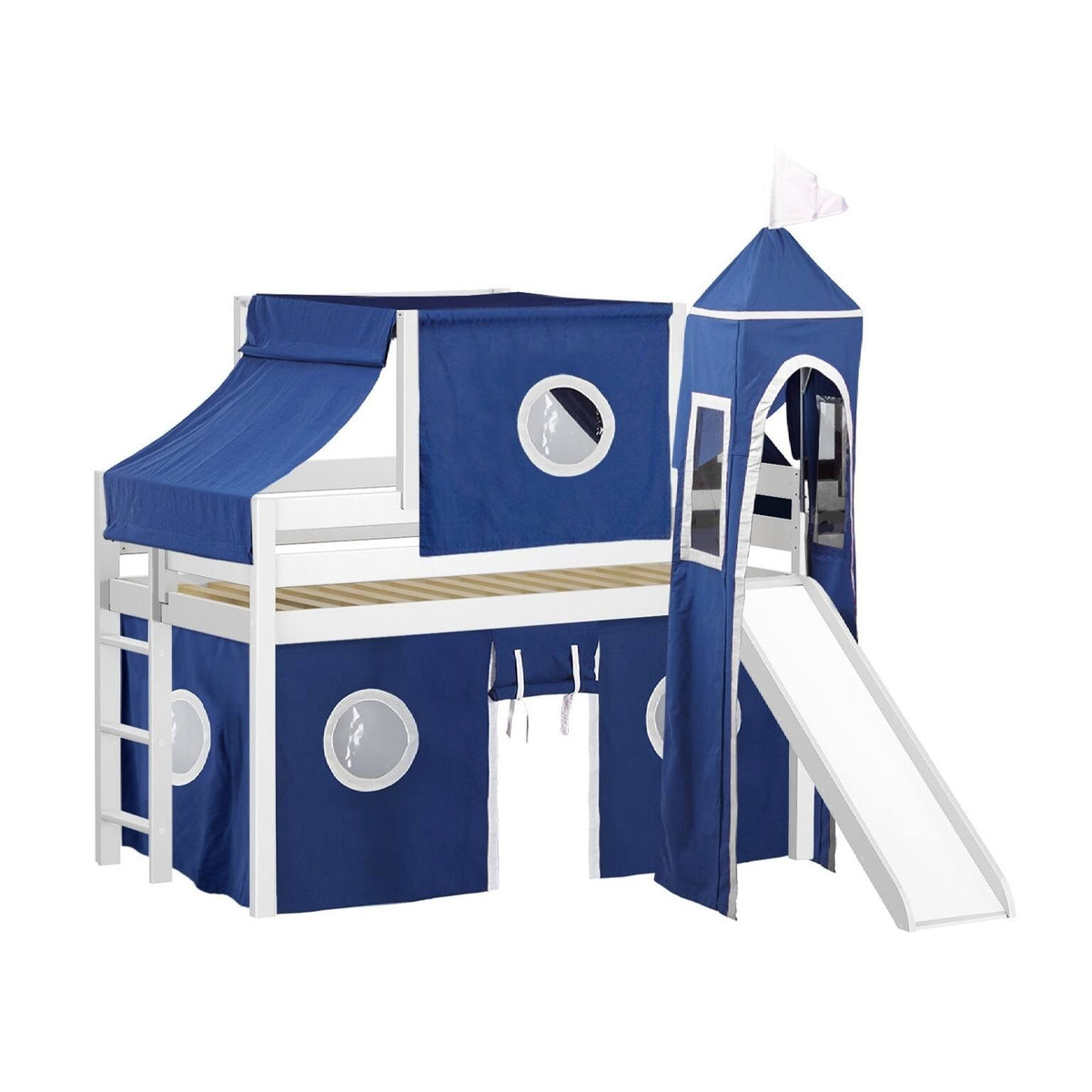 Twin Bed with Slide and Tent C7587