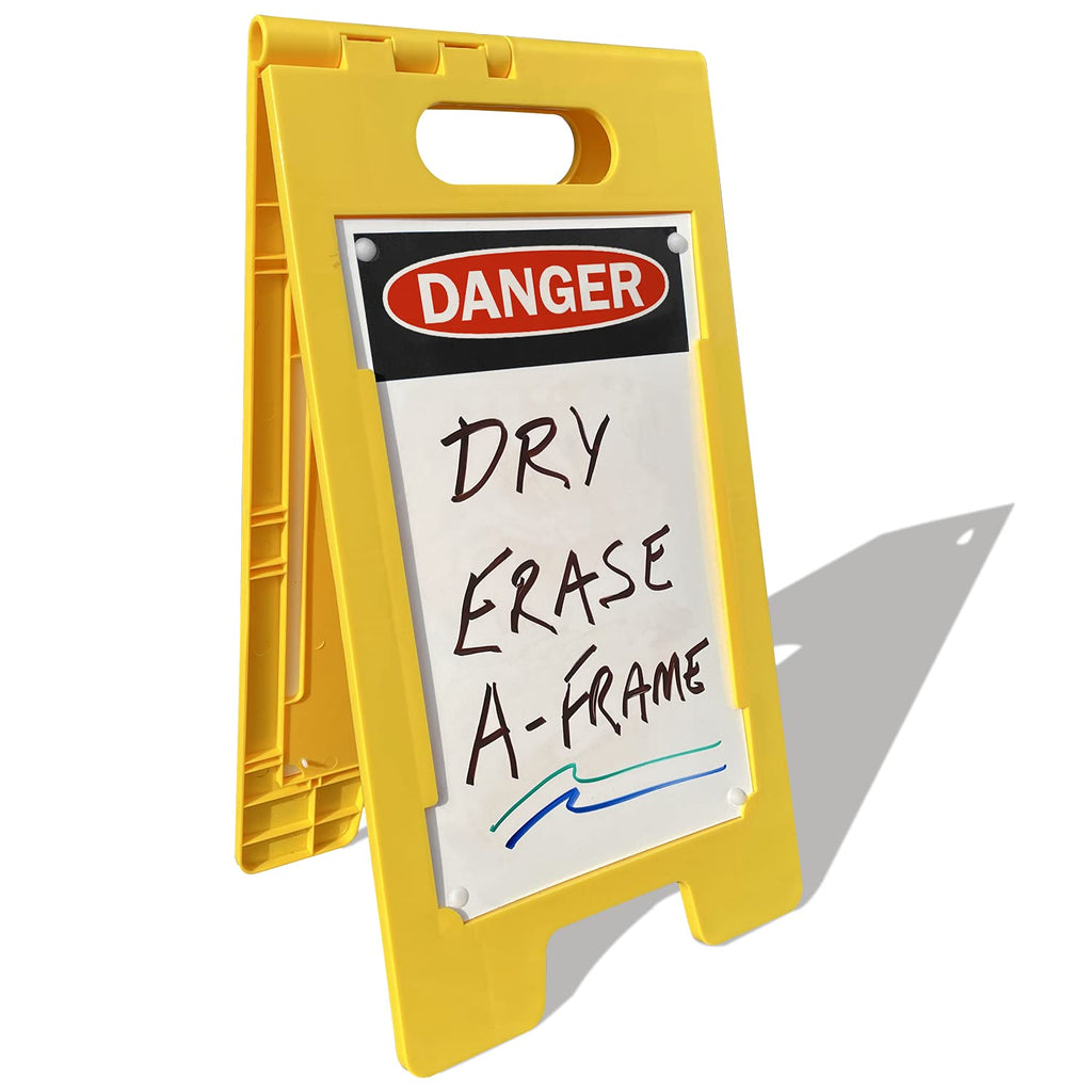 Caution Blank Write-On Folding Floor Sign Plastic Pack of 2 F537