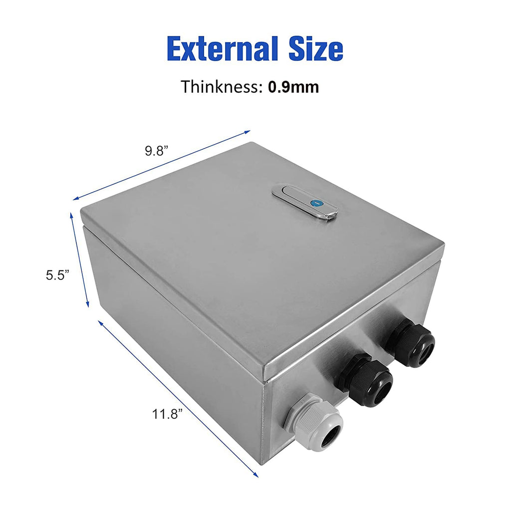 304 Stainless Steel IP65 Waterproof Junction Box with Lock T51725