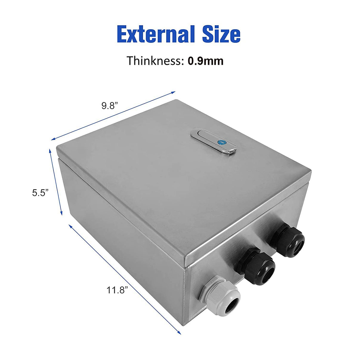 304 Stainless Steel IP65 Waterproof Junction Box with Lock T51725