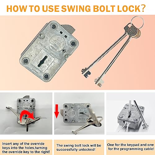 Digital Electronic Keypad Lock with Time Delay and 2 Emergency Keys I693521