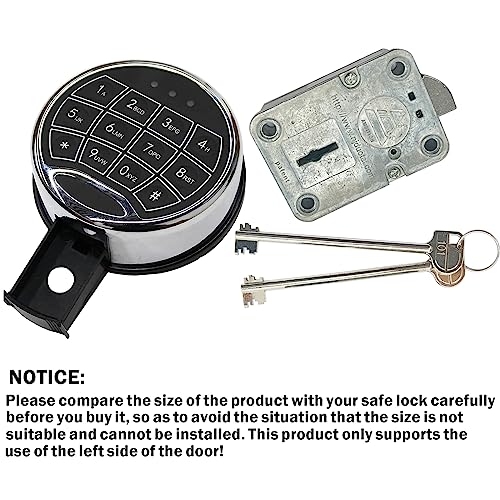 Digital Electronic Keypad Lock with Time Delay and 2 Emergency Keys I693521