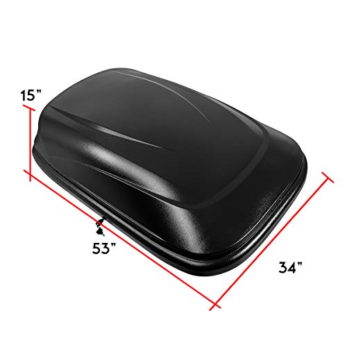 Black 110 LBS 53 X 34 X 15 Inches Lockable Rooftop Cargo Carrier E268197