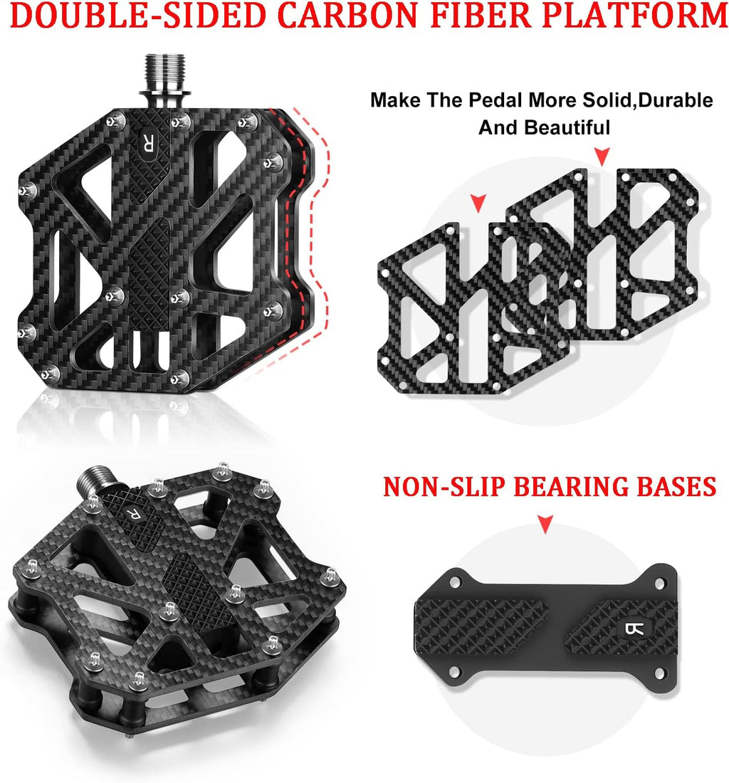 Carbon Fiber 3 Sealed Bearing Mountain Bike Pedals Z3007
