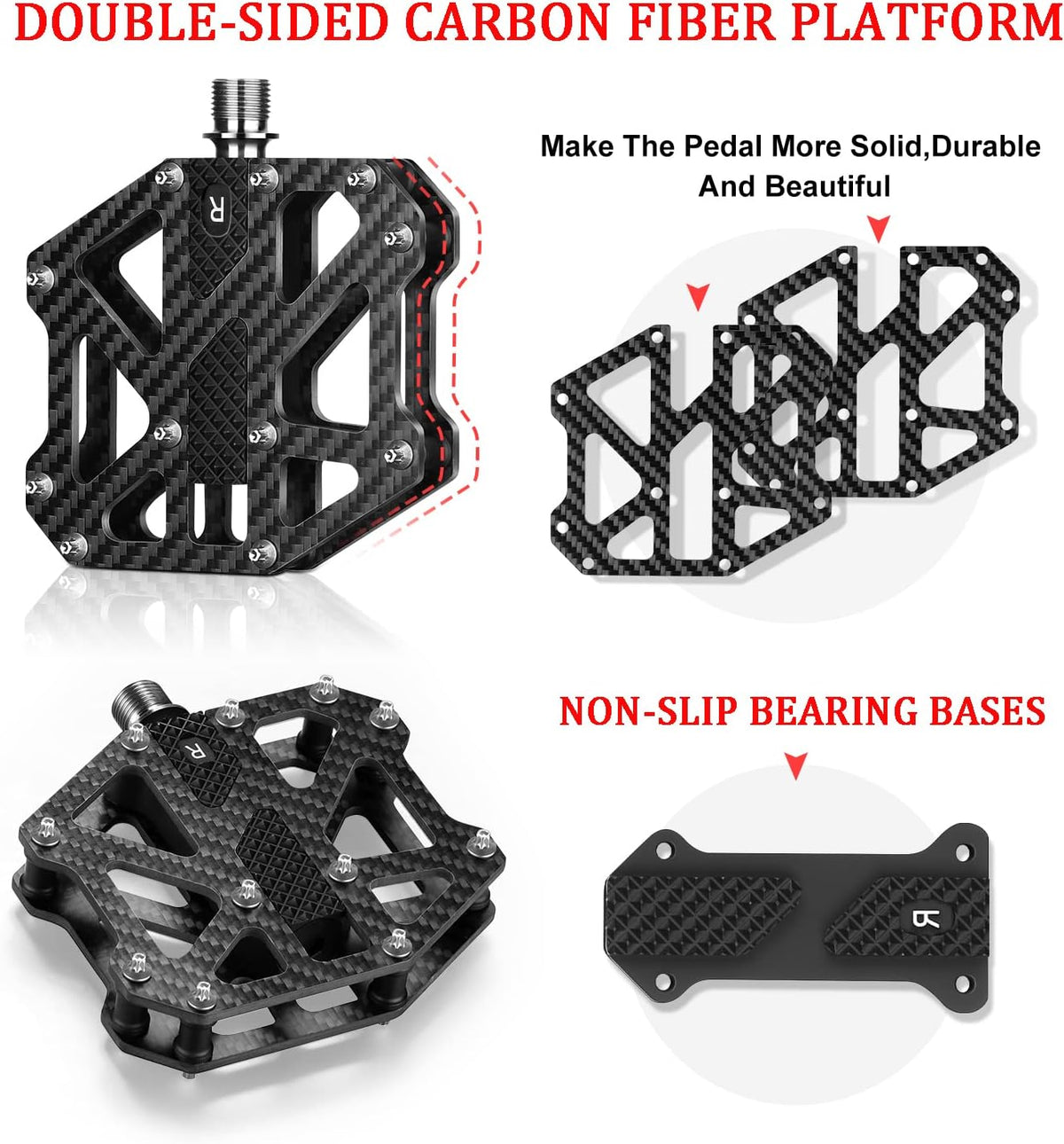 Carbon Fiber 3 Sealed Bearing Mountain Bike Pedals Z3007